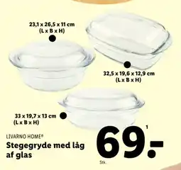 Lidl LIVARNO HOME® Stegegryde med låg af glas tilbud