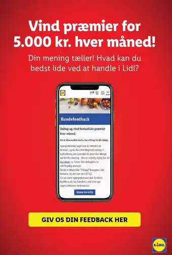 Lidl Vind præmier for 5.000 kr. hver måned! tilbud