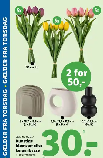 Lidl LIVARNO HOME® Kunstige blomster eller tilbud