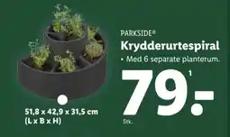 Lidl PARKSIDE® Krydderurtespiral • Med 6 separate planterum. tilbud