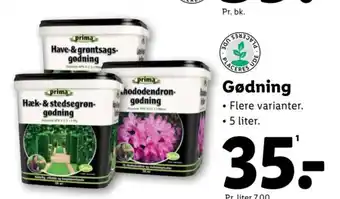 Lidl Gødning tilbud