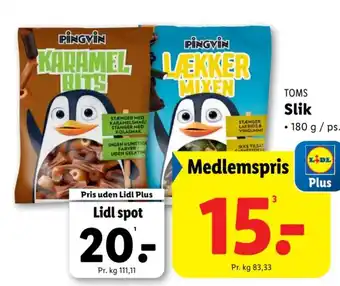 Lidl TOMS Slik tilbud