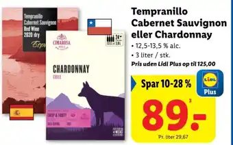 Lidl Tempranillo Cabernet Sauvignon tilbud