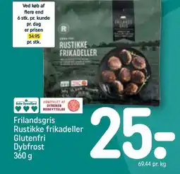 REMA 1000 Frilandsgris rustikke frikadeller glutenfri tilbud