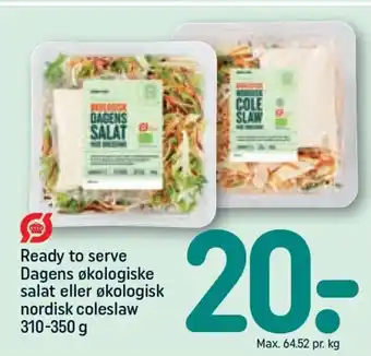 REMA 1000 Ready to serve Dagens økologiske salat eller økologisk nordisk coleslaw tilbud