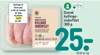 REMA 1000 Dansk kyllinge- inderfilet tilbud