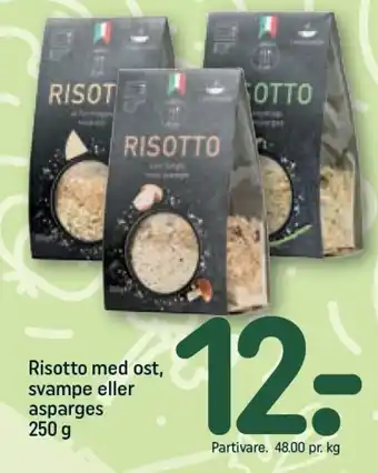 REMA 1000 RISOTTO med ost, svampe eller asparges tilbud