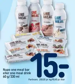 REMA 1000 Nupo one meal bar eller one meal drink tilbud