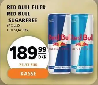 Scandinavian Park RED BULL ELLER RED BULL SUGARFREE 24 x 0,25 l tilbud