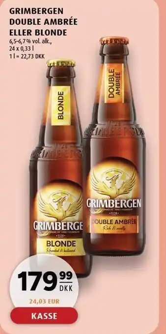 Scandinavian Park GRIMBERGEN DOUBLE ELLER BLONDE - 24 x 0,33 l tilbud