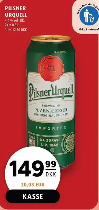 Scandinavian Park PILSNER URQUELL - 24 X 0,5 l tilbud