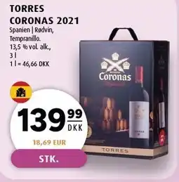 Scandinavian Park TORRES CORONAS 2021 3 l tilbud