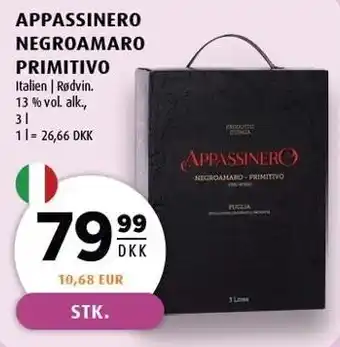 Scandinavian Park APPASSINERO NEGROAMARO PRIMITIVO 3 l tilbud