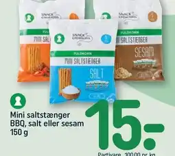 REMA 1000 Mini saltstænger BBQ, salt eller sesam tilbud