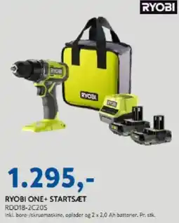 Davidsen RYOBI ONE+ STARTSÆT RDD18-2C205 tilbud