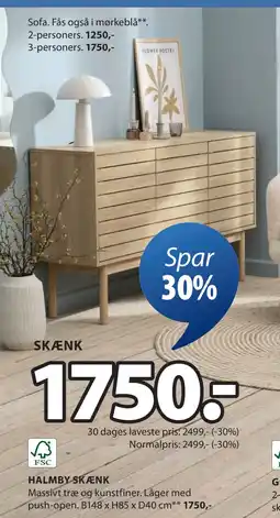 JYSK HALMBY SKÆNK tilbud