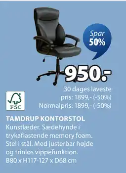 JYSK TAMDRUP KONTORSTOL tilbud