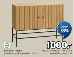 JYSK HEMDRUP SKÆNK tilbud