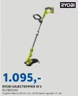 Davidsen RYOBI GRÆSTRIMMER 18 V RLT183240F. tilbud