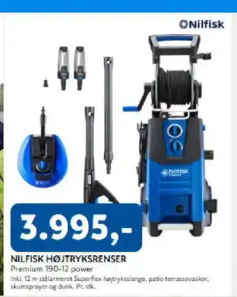 Davidsen NILFISK HØJTRYKSRENSER Premium 190-12 power tilbud