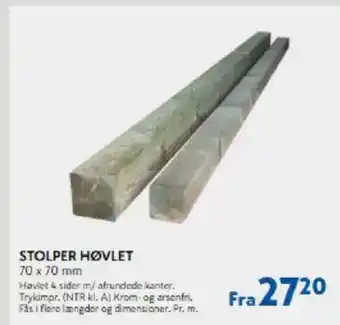 Davidsen STOLPER HØVLET 70 x 70 mm tilbud