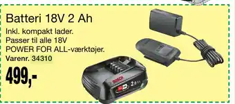 Harald Nyborg Batteri 18V 2 Ah tilbud