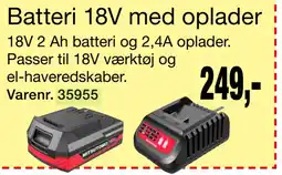 Harald Nyborg Batteri 18V med oplader tilbud