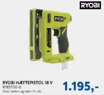 Davidsen RYOBI HÆFTEPISTOL 18 V R185T50-0 tilbud