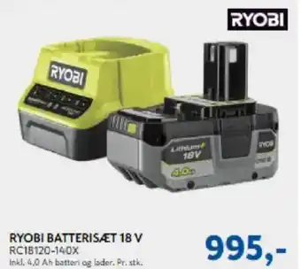 Davidsen RYOBI BATTERISÆT 18 V RC18120-140X tilbud