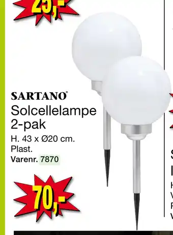 Harald Nyborg Solcellelampe 2-pak tilbud