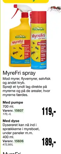 Harald Nyborg MyreFri spray tilbud