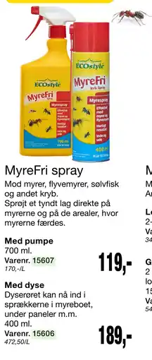 Harald Nyborg MyreFri spray tilbud