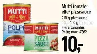 Føtex Mutti tomater eller pizzasauce tilbud