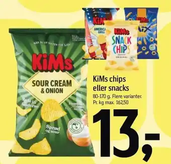 Føtex KiMs chips eller snacks tilbud