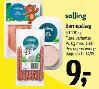 Føtex Salling Børnepålæg tilbud