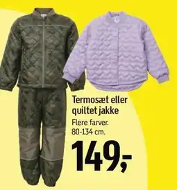 Føtex Termosæt eller quiltet jakke tilbud