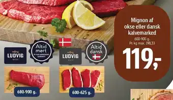 Føtex Mignon af okse eller dansk kalvemarked tilbud