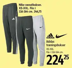 Føtex Nike sweatbukser eller Adidas træningsbukser tilbud