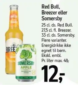 Føtex Red Bull, Breezer eller Somersby tilbud