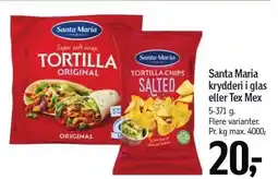 Føtex Santa Maria krydderi i glas eller Tex Mex tilbud