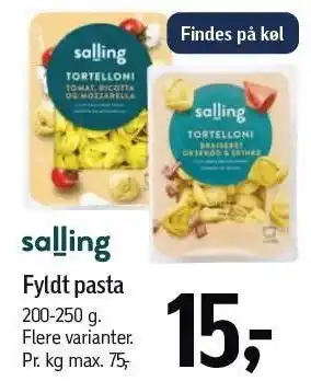 Føtex Salling Fyldt pasta tilbud