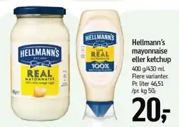 Føtex Hellmann's mayonnaise eller ketchup tilbud