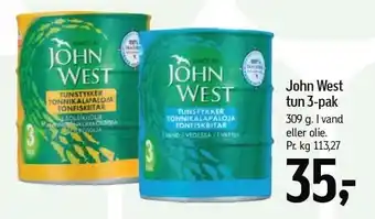 Føtex John West tun 3-pak tilbud