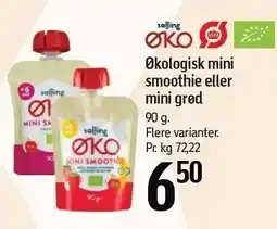 Føtex Salling ØKO Økologisk mini smoothie eller mini grød tilbud