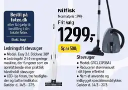 Føtex Ledningsfri støvsuger eller Støvsuger tilbud