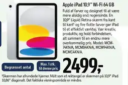 Føtex Apple iPad 10,9'' Wi-Fi 64 GB tilbud