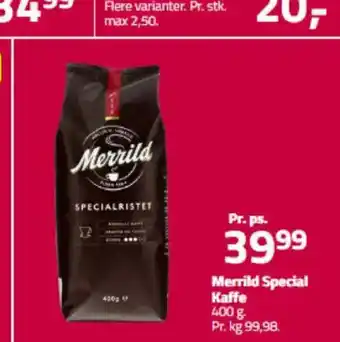 Fleggaard Merrild Special Kaffe tilbud