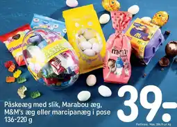 REMA 1000 Påskeæg med slik, Marabou æg, M&M's æg eller marcipanæg i pose tilbud