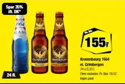 Calle Kronenbourg 1664 el. Grimbergen tilbud