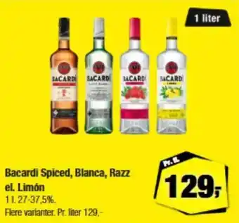 Calle Bacardi Spiced, Blanca, Razz tilbud